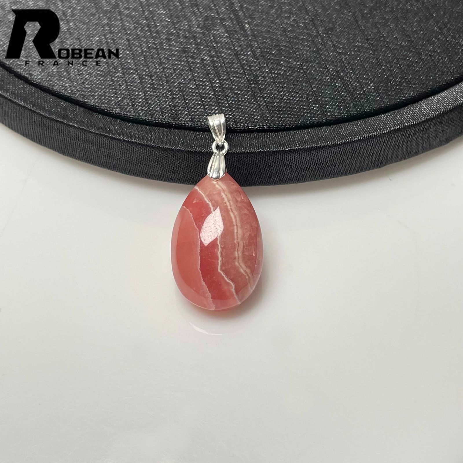 上級 EU製 定価8万円 ROBEAN インカローズペンダント パワーストーン アクセサリー 天然石 幸運 プレゼント ギフト 約25.6*16.2*8.9mm M0504103