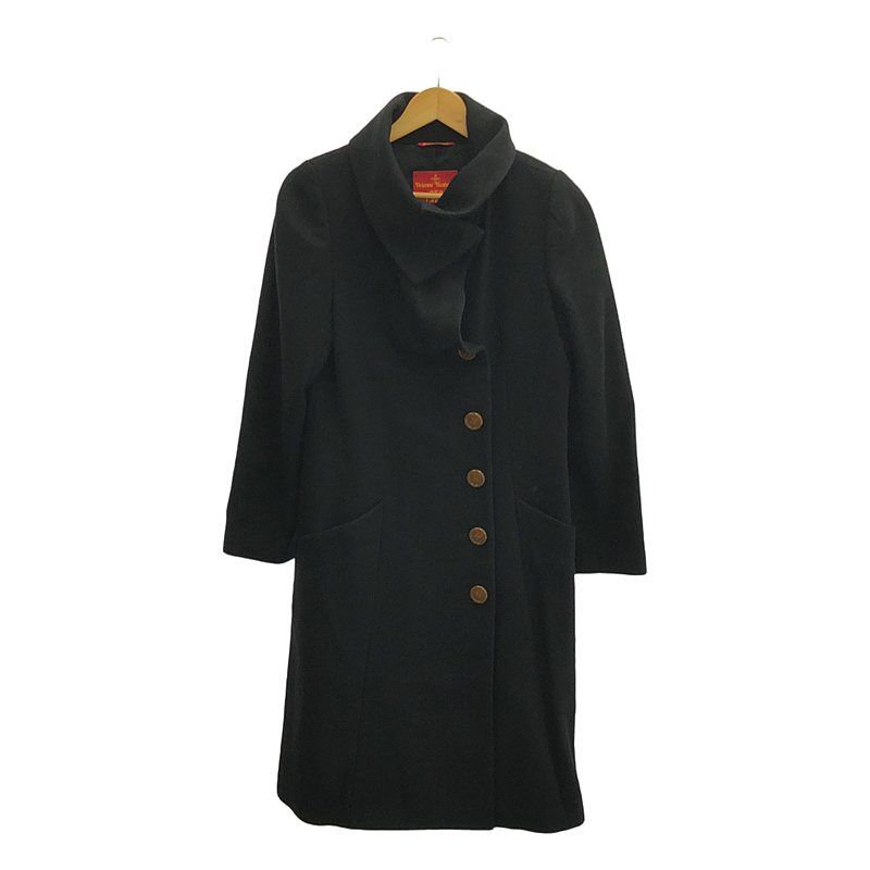 VIVIENNE WESTWOOD RED LABEL | ヴィヴィアンウエストウッドレッドレーベル | ウール アンゴラ ナイロン デザイン コート | 3 | ブラック | レディース