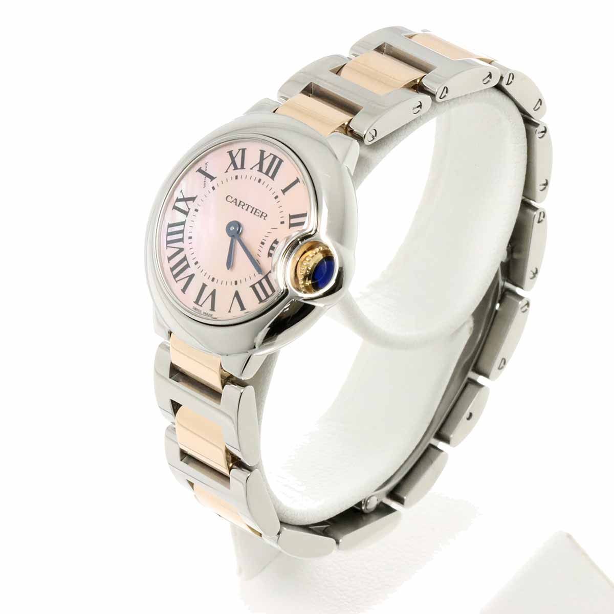 カルティエ Cartier バロンブルー SM 28mm コンビ W6920034 レディース