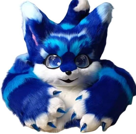 着ぐるみ ケモノ体 フルスーツ 小さめ ブルー NO.7 全身 ケモノ ファー