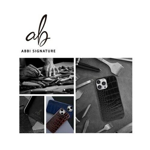 abbi SIGNATURE LIPARI イタリアンレザーバックカバー for iPhone 13 ダークブラウン ABS21807i13BR