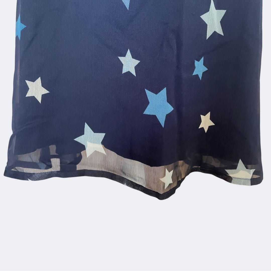 ネイビーシフォンのフ