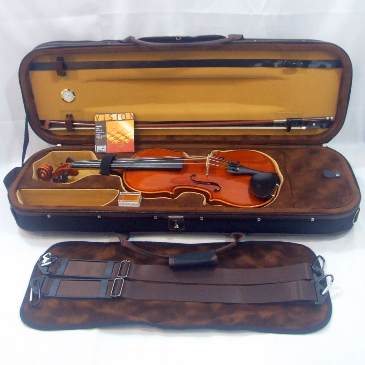 ピグマリウス バイオリン ST-02 4 4 1990年 デスピオ駒 SUGITO弓 ヴィジョン弦 オブロング型ケース 状態良 Pygmalius