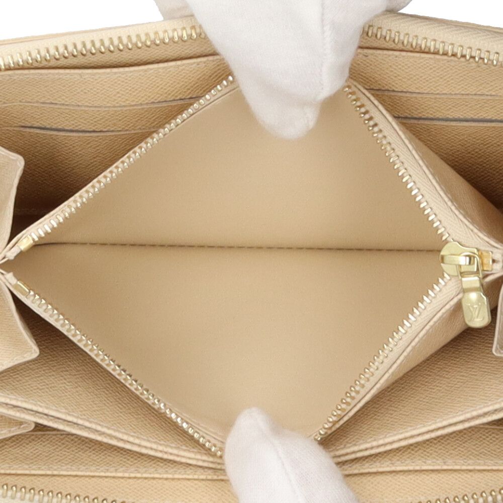 ルイヴィトン 長財布 ジッピーウォレット ダミエ アズール 白 ルイ