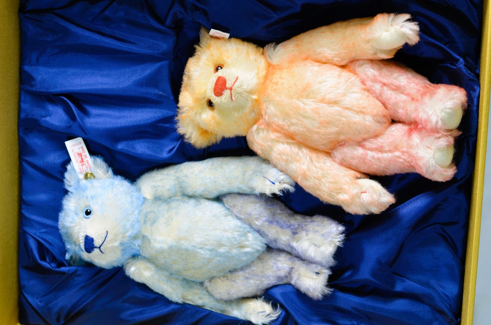 美品】Steiff Teddy bear Hello 2000/Good-Bye 1999-bear set