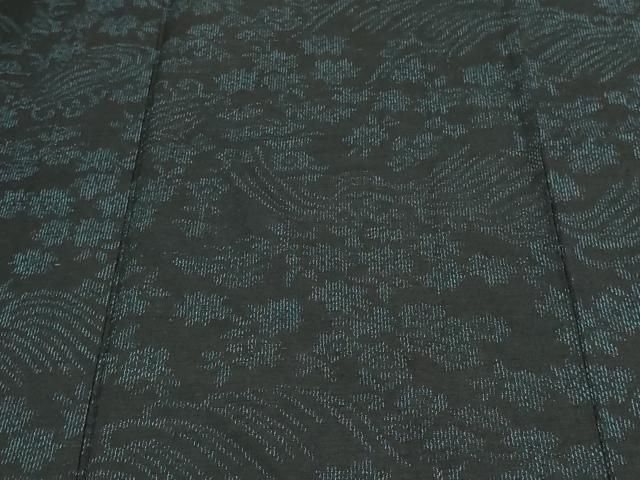 平和屋着物○結城紬 草花文 正絹 逸品 DAAV1473tw