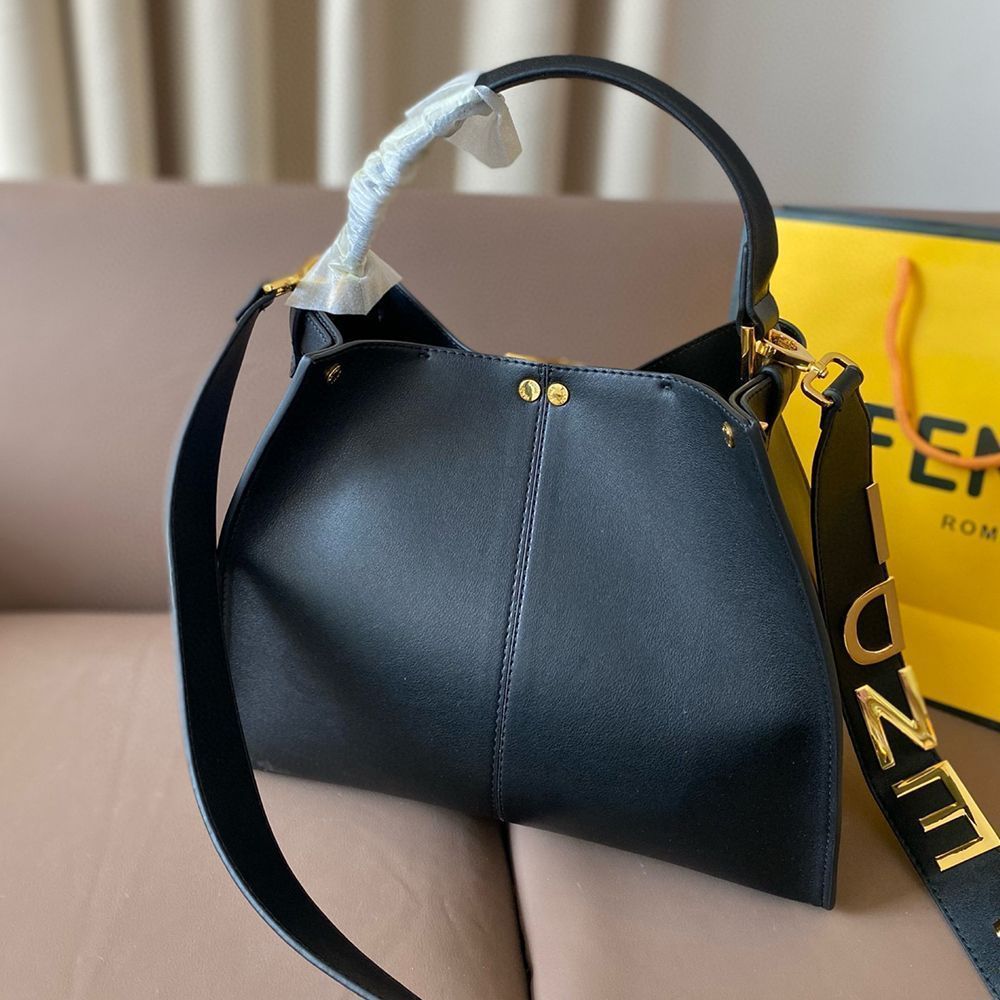 FENDI フェンディ Peekaboo ピーカブー レザー ハンドバッグ