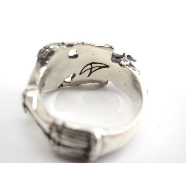 21号 CRAZY PIG クレイジーピッグ ボーンリング silver925 CRAZY PIG