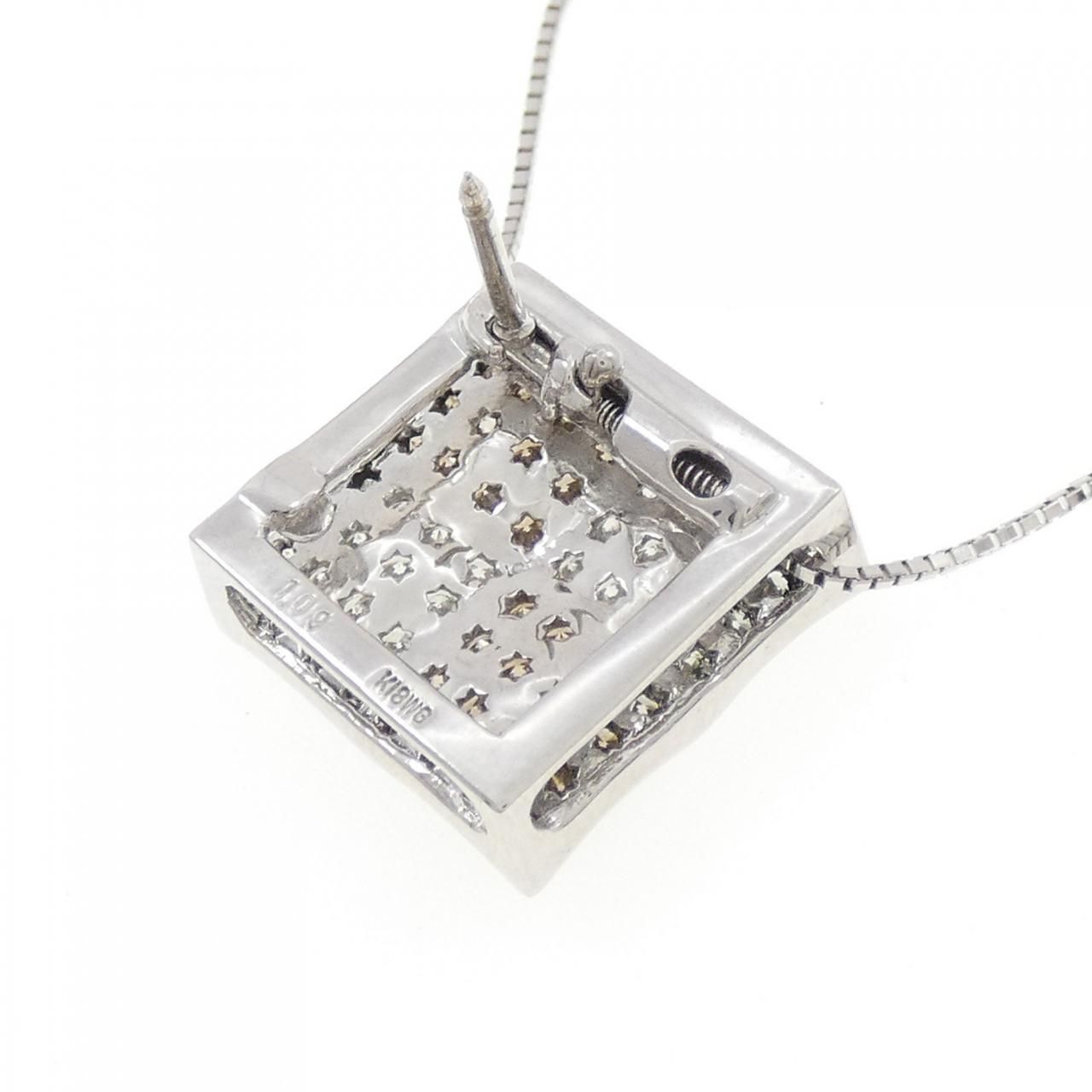 K18WG パヴェ ダイヤモンド ネックレス 1.09CT - メルカリ 