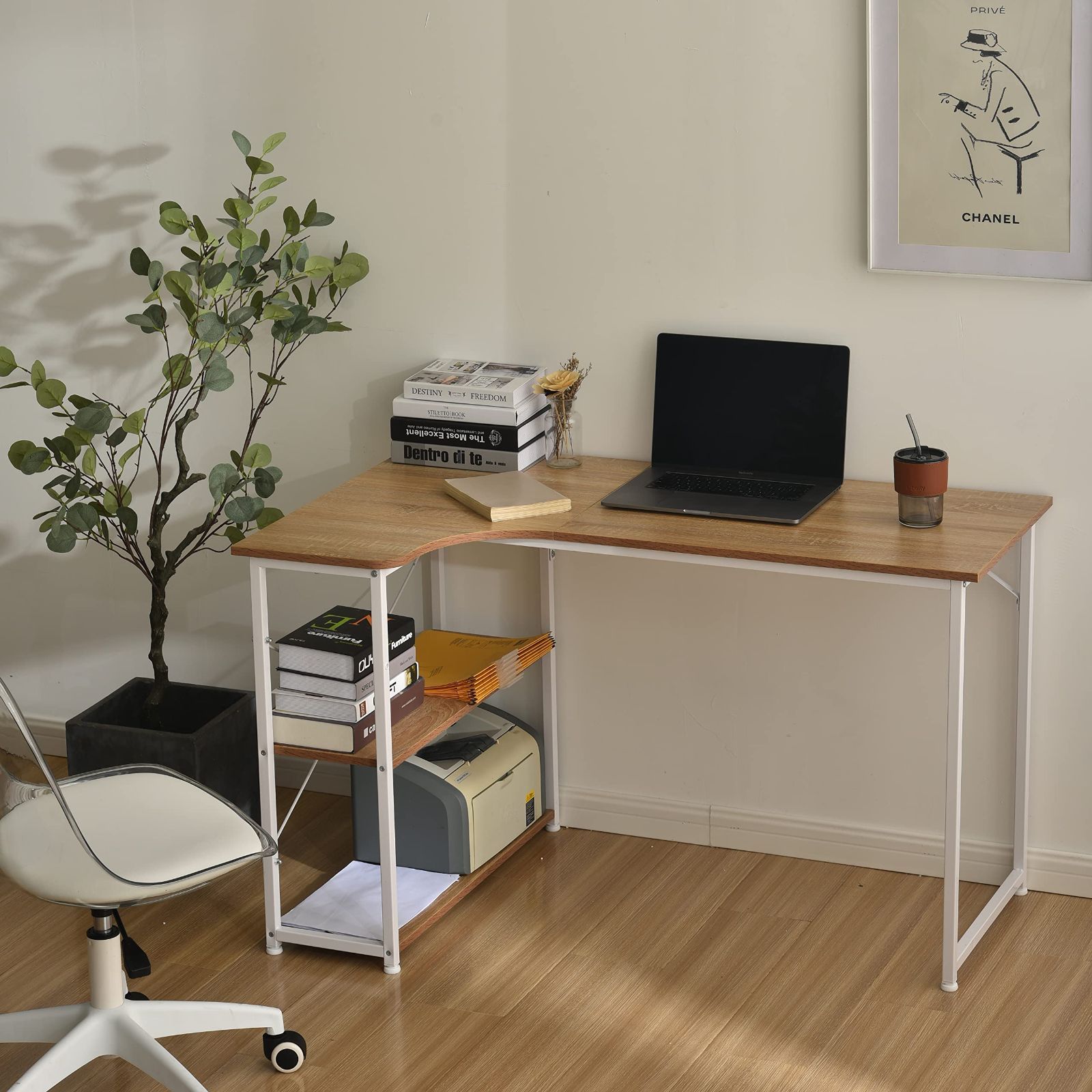 ゲーム リモートワーク 在宅勤務 PC 収納台 机 木目調 木製