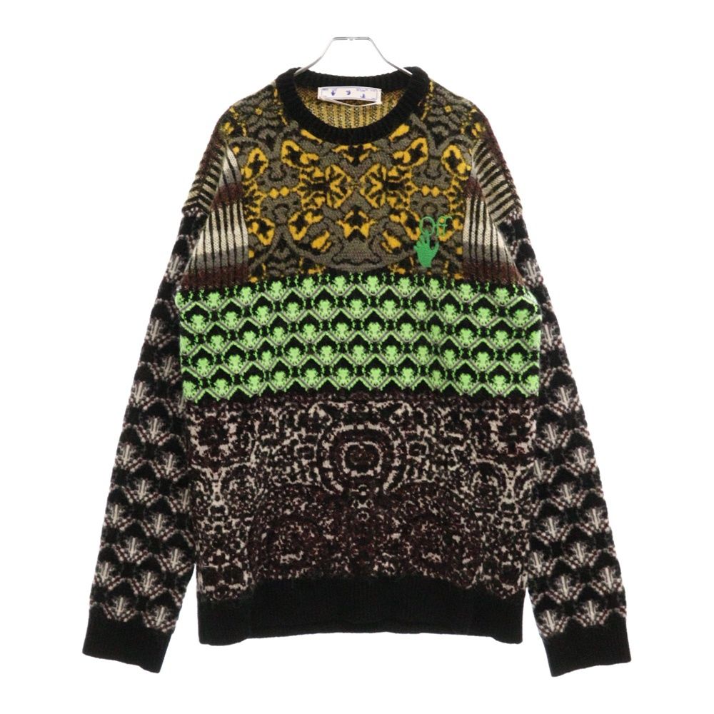 OFF-WHITE (オフホワイト) モヘア アルパカ混 クルーネック OFF-WHITE (オフホワイト) モヘア アルパカ混 クルーネック