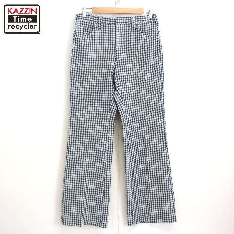 70s HAGGAR フレアチェックパンツ 楽天市場】70s ヴィンテージ HAGGAR チェック柄 フレア