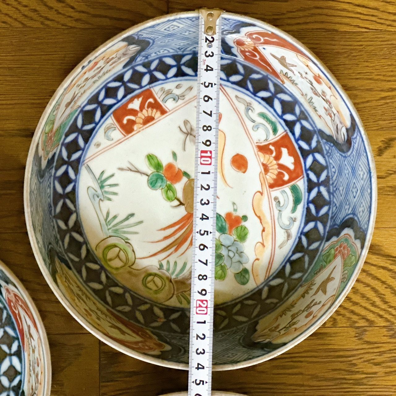アンティーク 九谷焼 竹に虎図 三ツ鉢 深鉢 大鉢 三重鉢 骨董