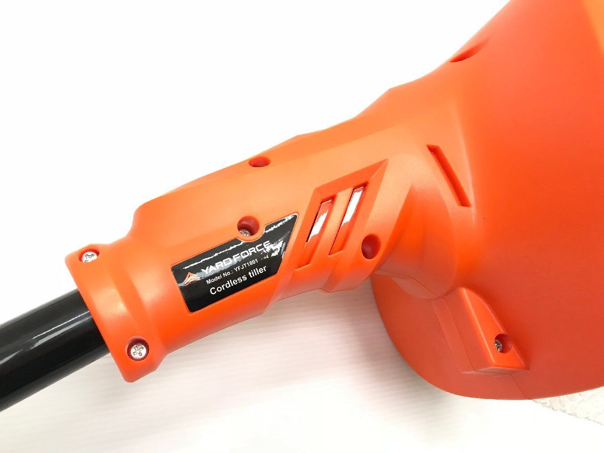 園芸用品 【】YARDFORCE コードレスハイパワー18V耕運 YFJT1801 オレンジ系