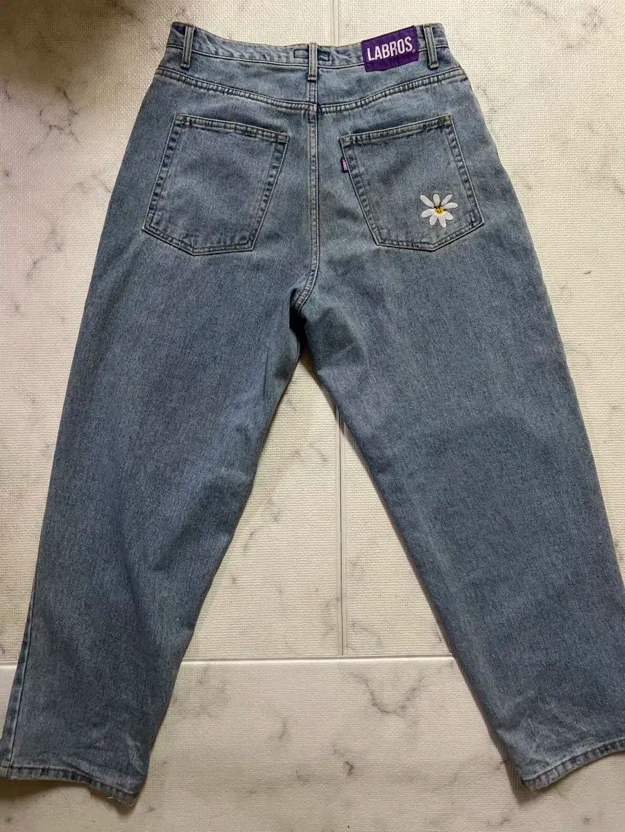 LABROS バギーデニム L black LABROS バギージーンズ
