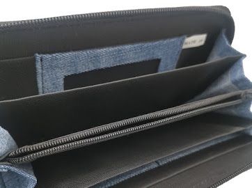 長財布 デニムリメイク レディース ラウンドファスナー メンズ