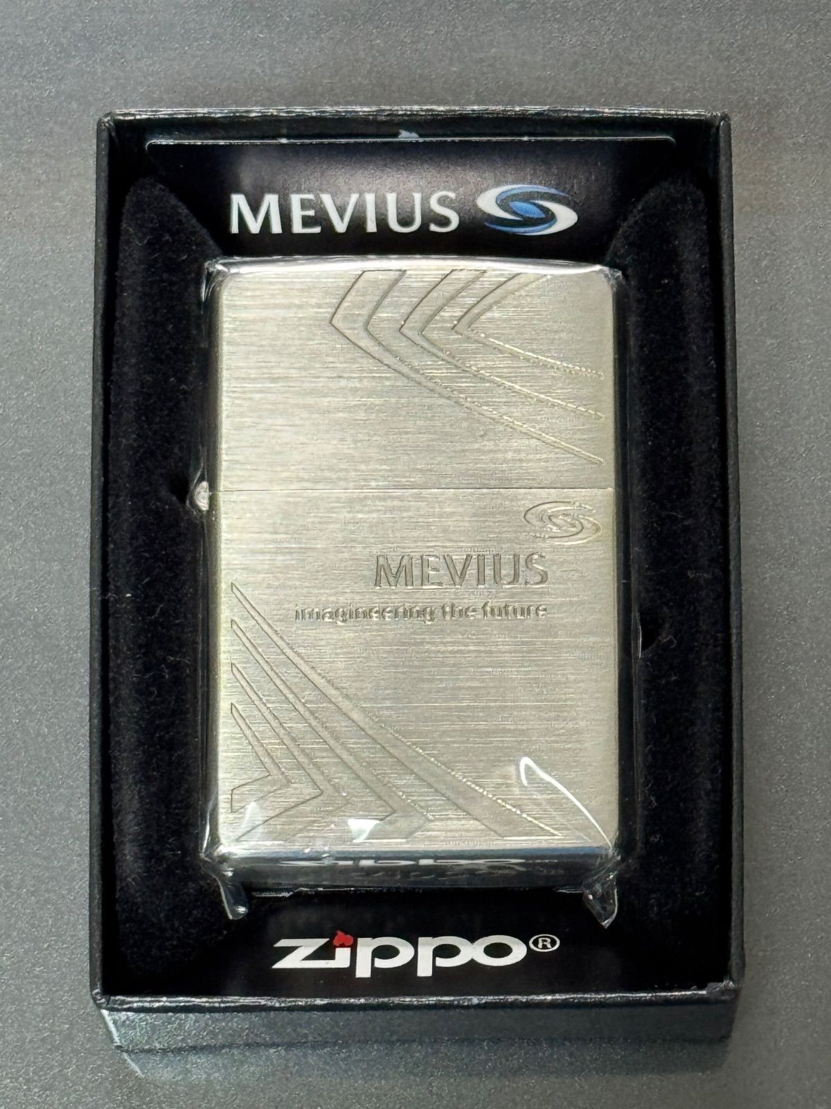 zippo MEVIUS silver 限定品 メビウス シルバー 2014年製 当選品 前面