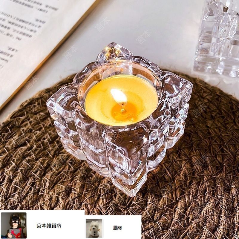 新しい未使用 透明 クリスタル ガラス 燭台 ヨーロピアン