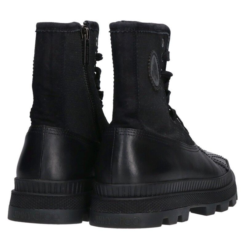 ジミーチュウ キャンバス/レザーサイドジップブーツ メンズ 42 - メルカリ 