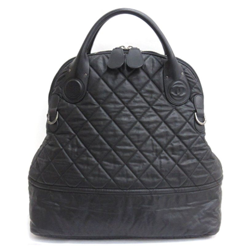 シャネル CHANEL コココクーン マトラッセ ココマーク ボストンバッグ トートバッグ イタリア製 15番台 ブラック AA