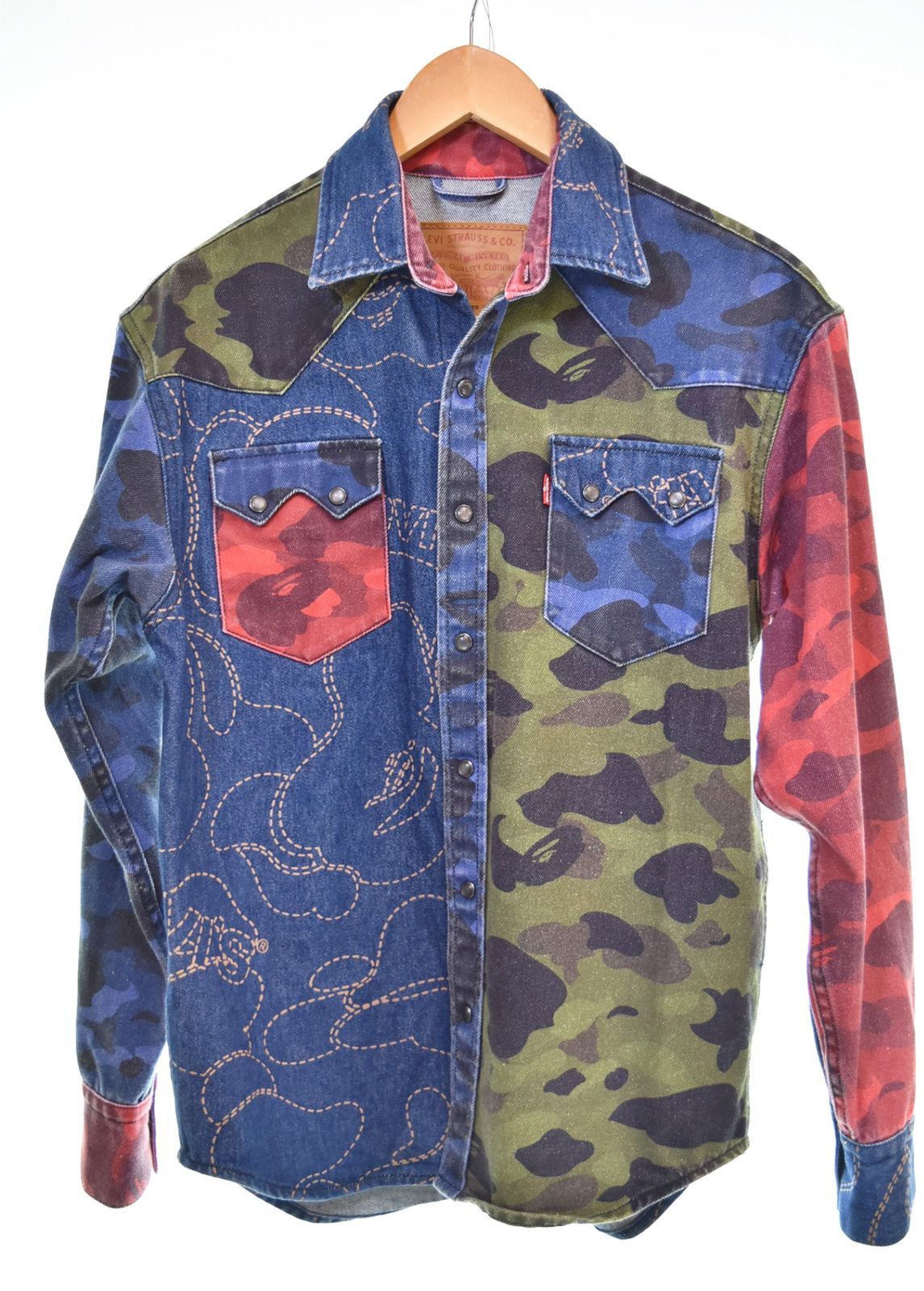 ア ベイシング エイプ A BATHING APE Levi’s リーバイス BAPE CAMOトラッカージャケット ジャケット マルチ Sサイズ 103MT-3176