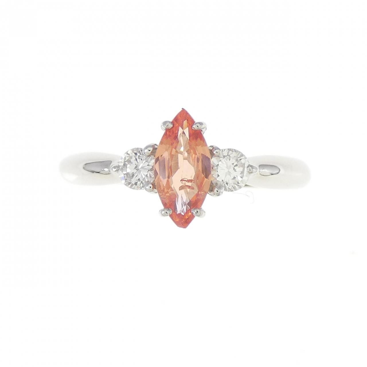 PT パパラチアサファイヤ リング 0.557CT - メルカリ 