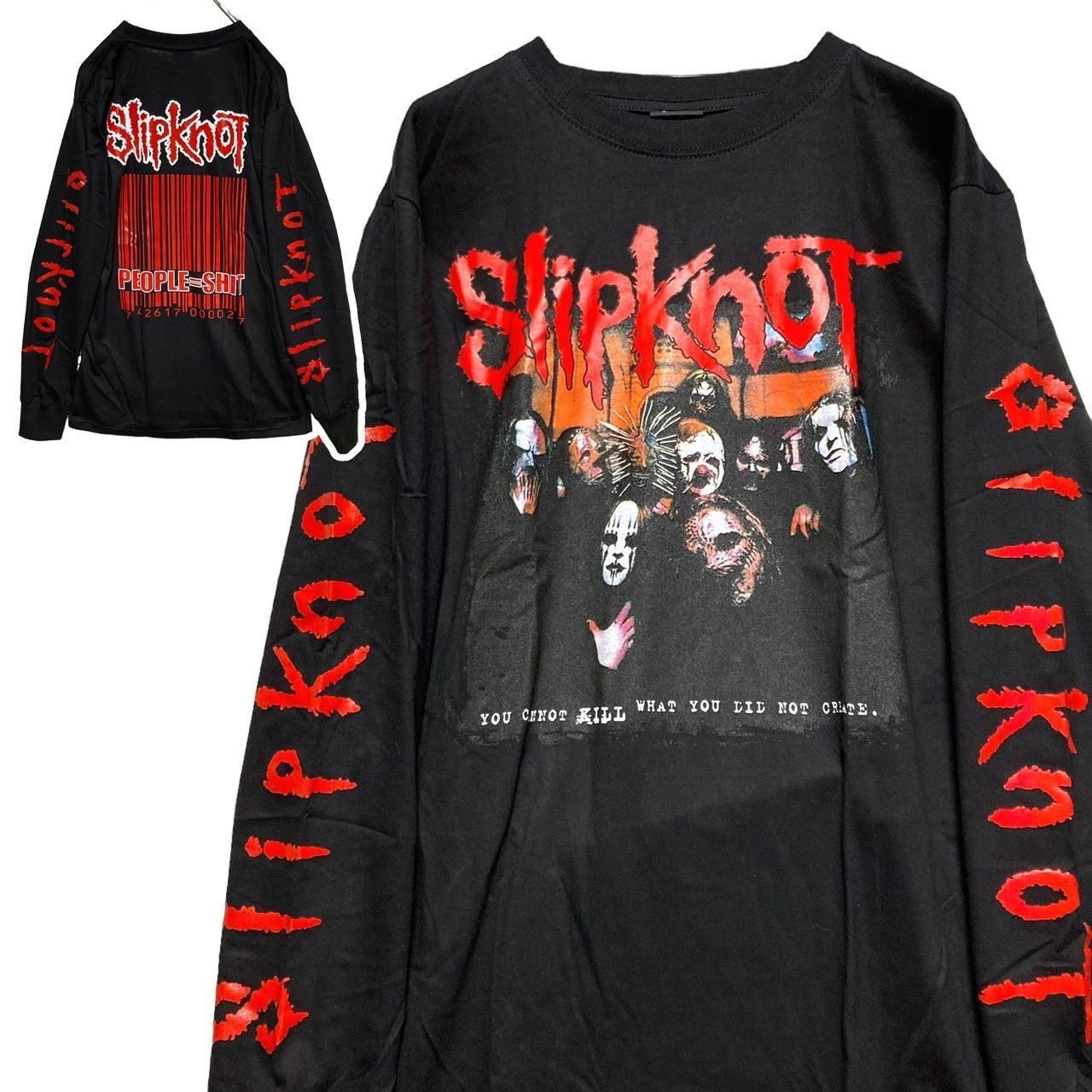 ⭐︎ スリップノット Slipknot 黒 長袖 Tシャツ ロンT バンド ロング 