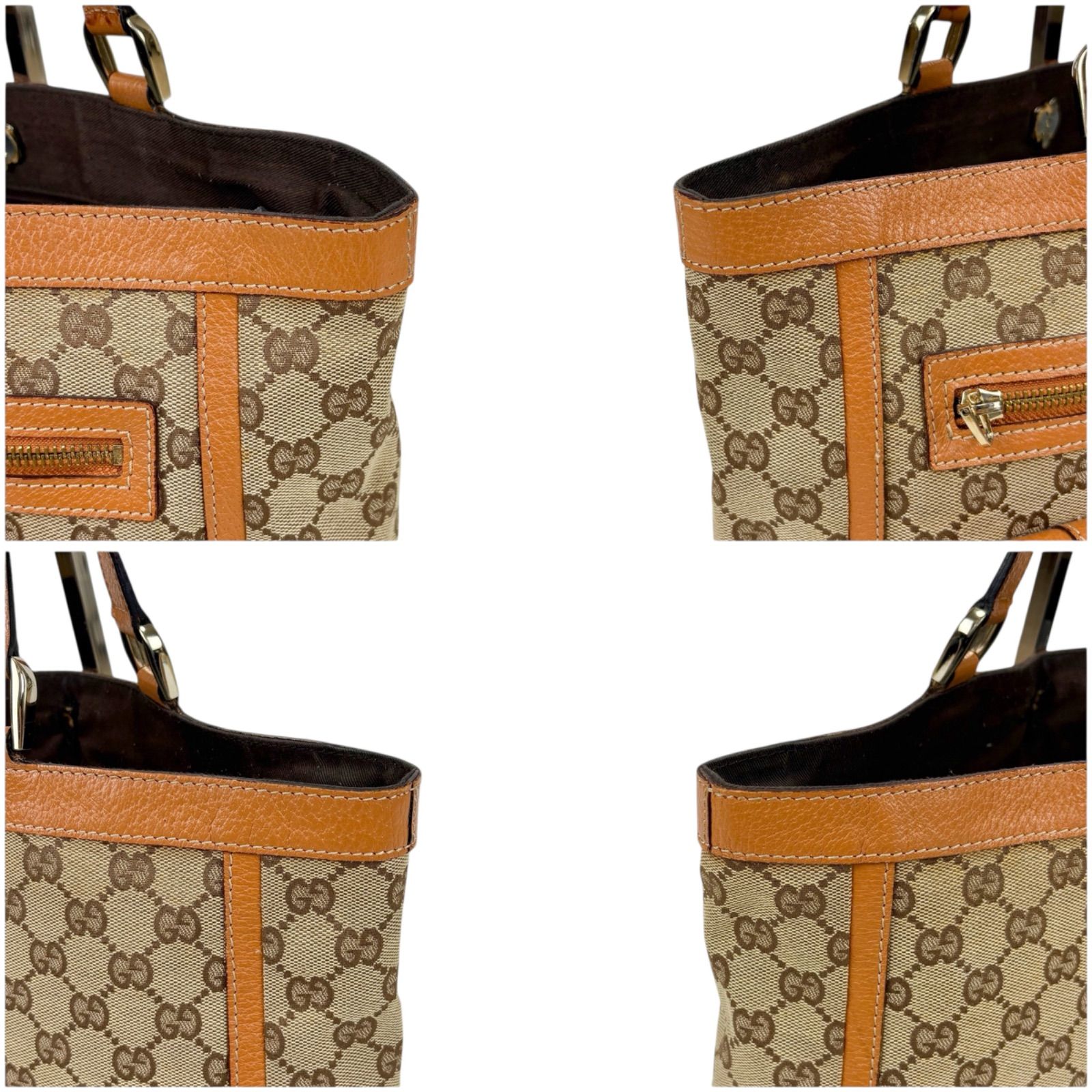 グッチ GUCCI アビーライン Wポケット トートバッグ GGキャンバス 