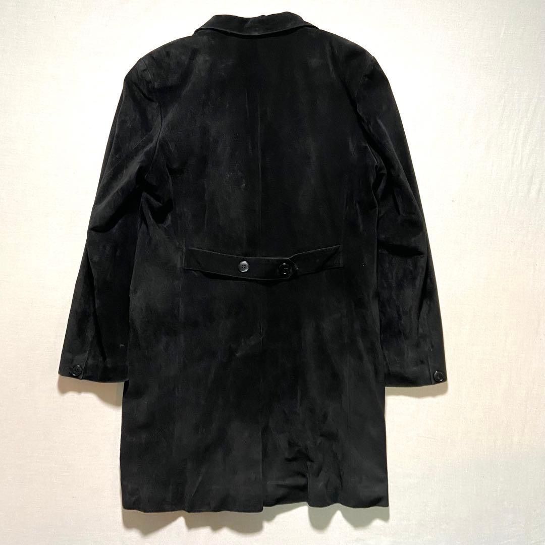 フランス製 agnes b. SPECIAL レザーコート スウェード ブラック