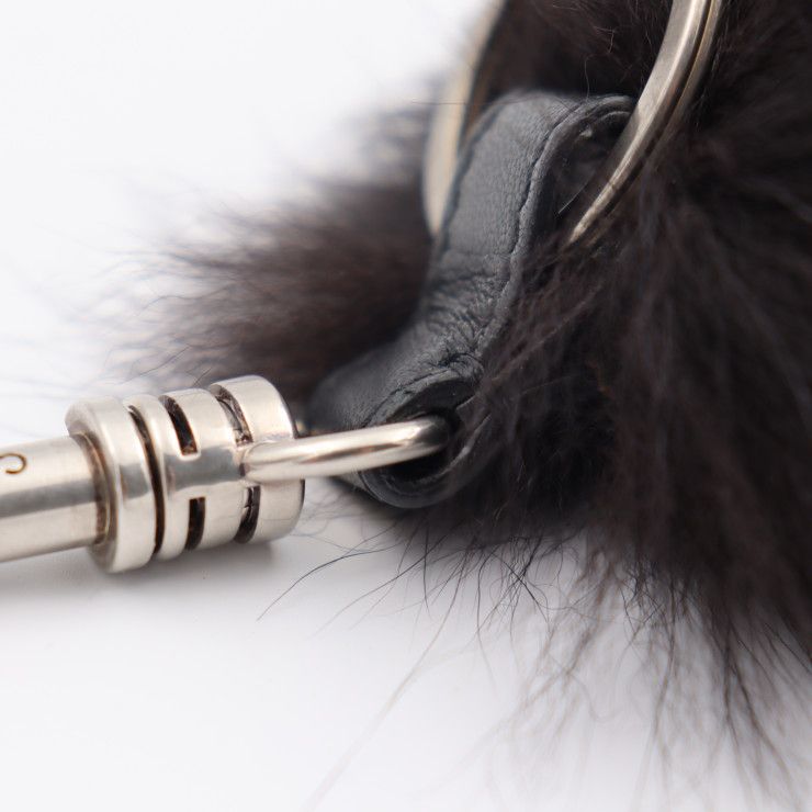美品 CELINE セリーヌ FOX TAIL フォックス テール キーホルダー