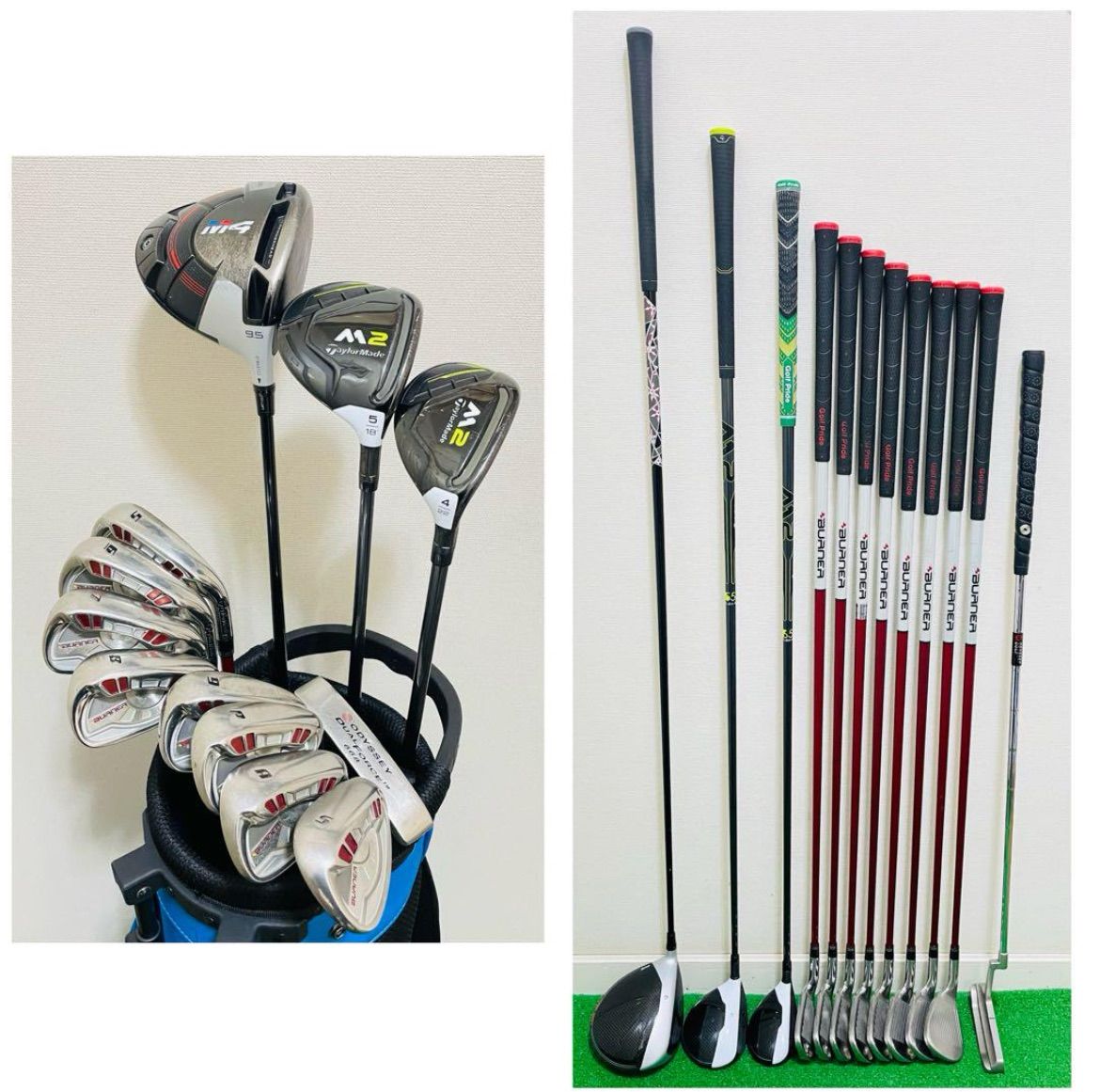 8348 TaylorMade M 4 2 BURNER ODYSSEY 12本セット フレックスR メンズ テーラーメイド ゴルフクラブセット
