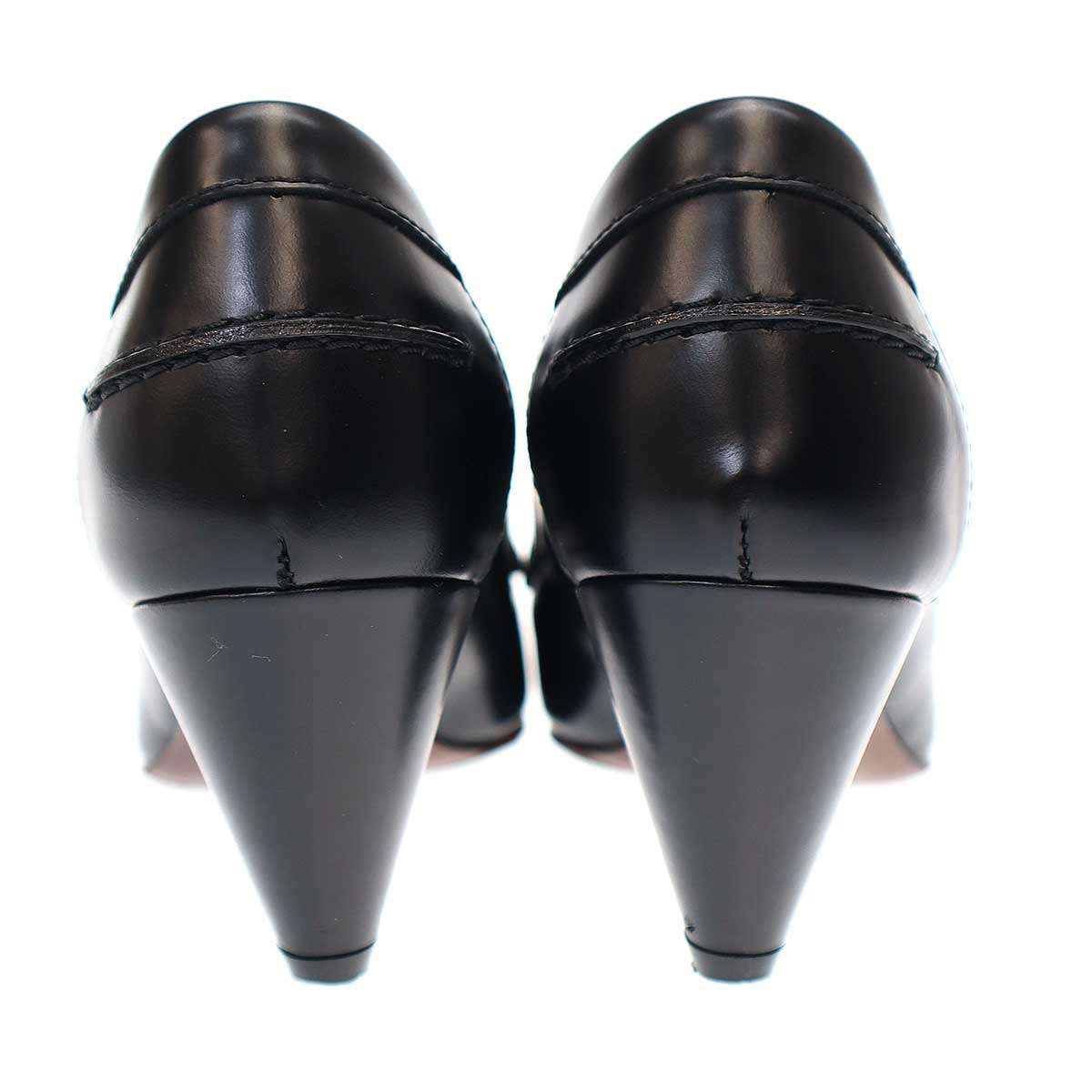 TOD'S トッズ ポインテッドトゥ レザーシューズ ブラック 37