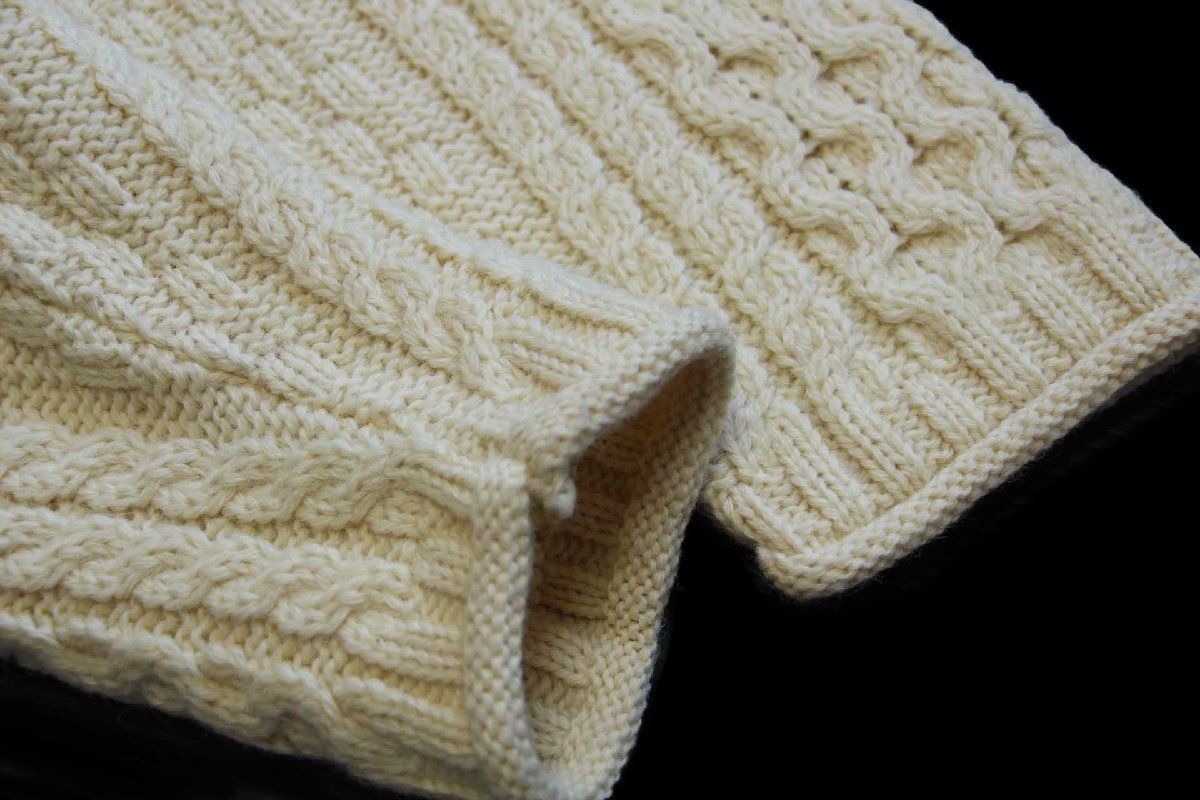 アイルランド製 Celtic Country ロールネック ケーブル編み ウール  