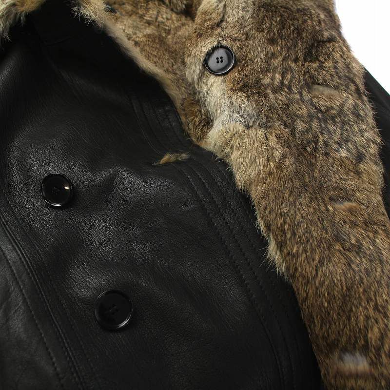 D&G レザージャケット 46 ラムスキン 正規 D&G LAMB LEATHER SINGLE JACKET BLACK ドルチェ
