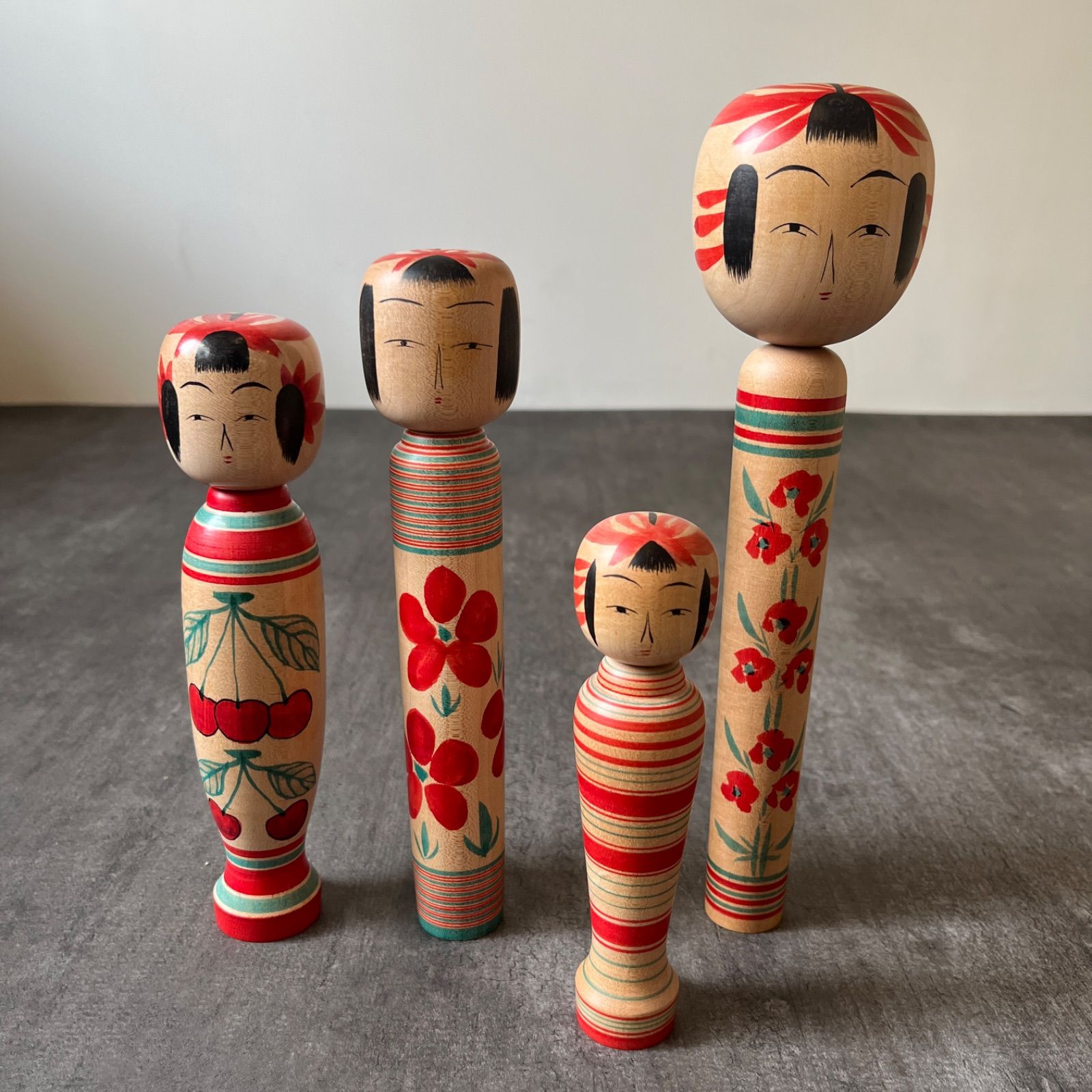 創作こけし 加藤正美（1925ｰ2012） 梅模様 高さ23.5cm | KOKESHI DOLL