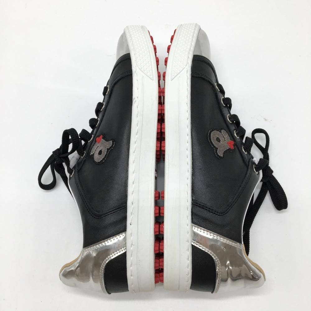 超 アルチビオ ゴルフシューズ 黒 シルバー スパイクレス レディース 23 5 ゴルフウェア archivio