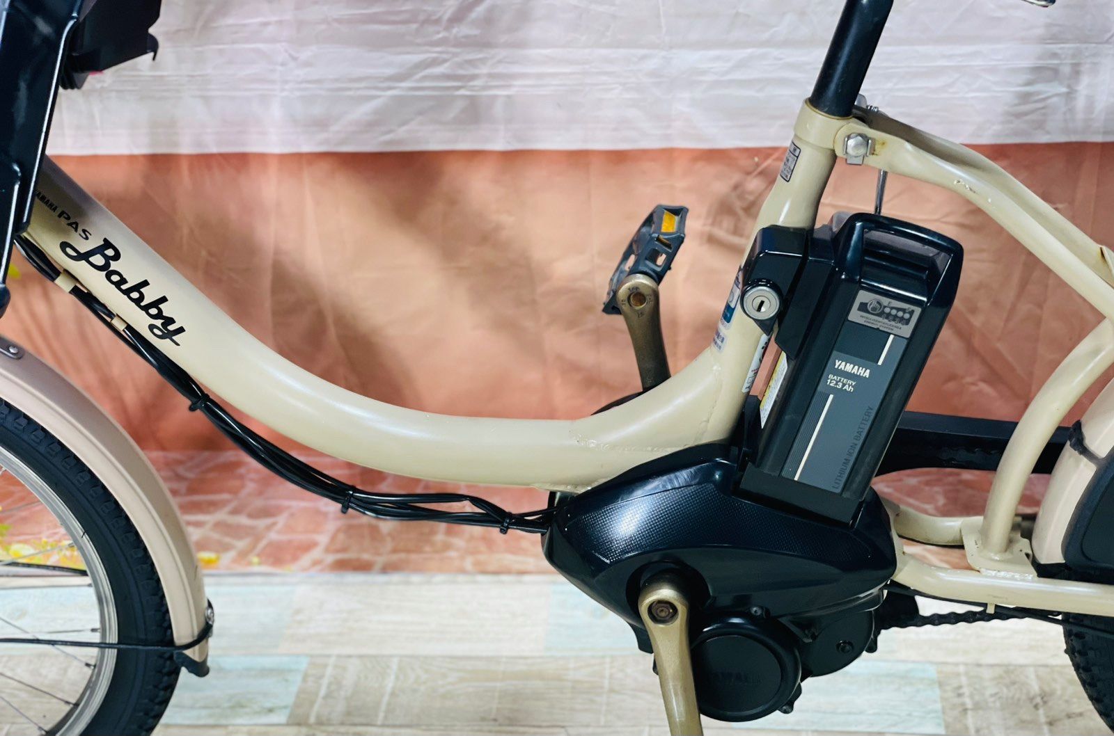 ヤマハPAS最上級バビー　マカロンラテ⭐️　子供乗せ電動アシスト自転車Y2131 超人気！】【ヤマハ最上級バビー】【マカロンラテ⭐️】【PAS
