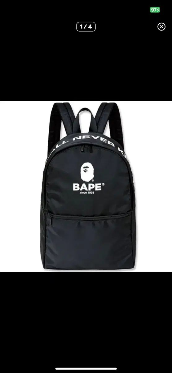 BAPE A BATHING APE 黒サル　猿顔　バッグパック／リュック　付録 BAPE◇A BATHING APE◇黒サル◇猿顔◇バッグパック／リュック◇付録