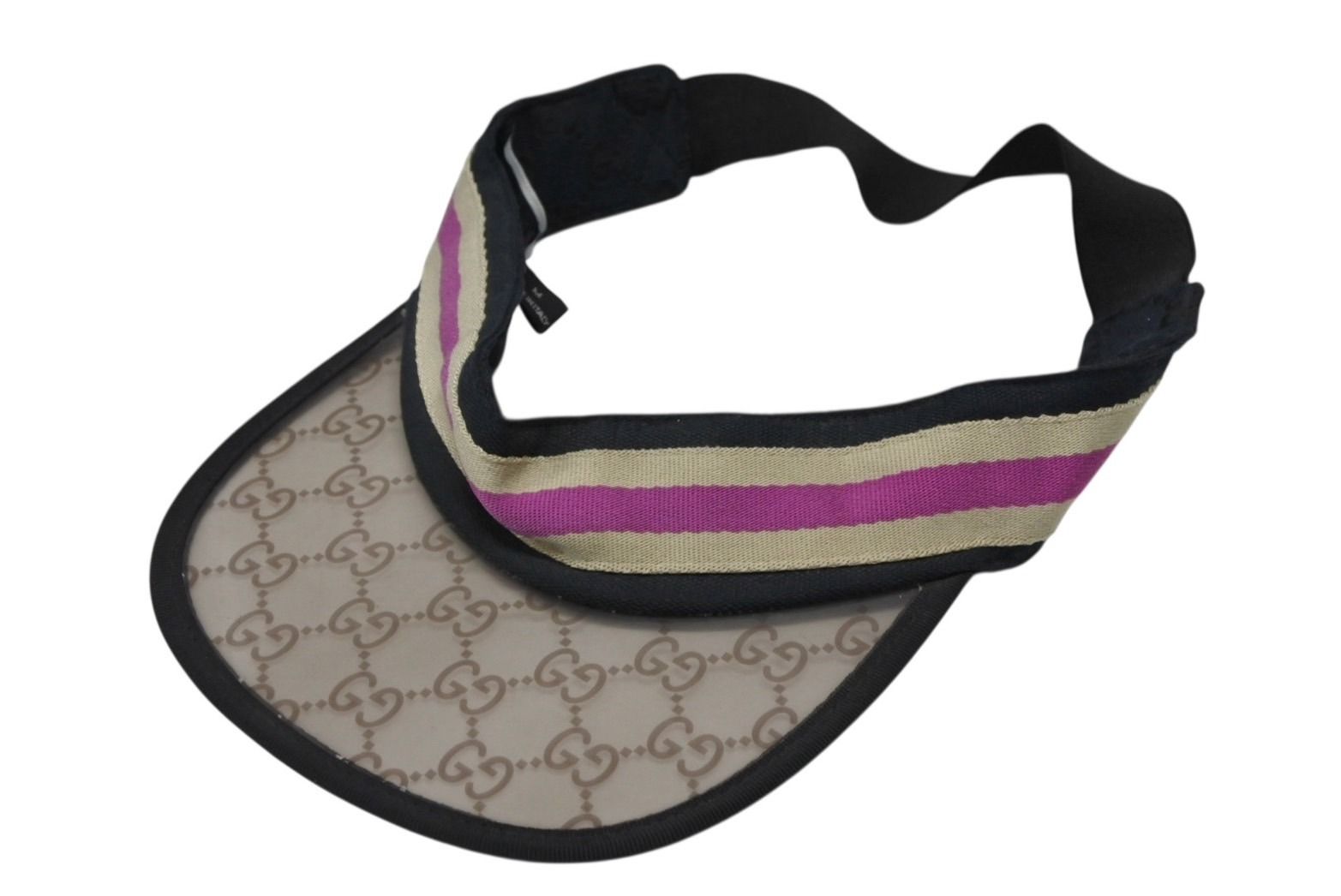 信用のある GUCCI グッチ サンバイザー キャップ GGマーク ポリエステル コットン ブラウン サイズM 4b008042 【正規品】