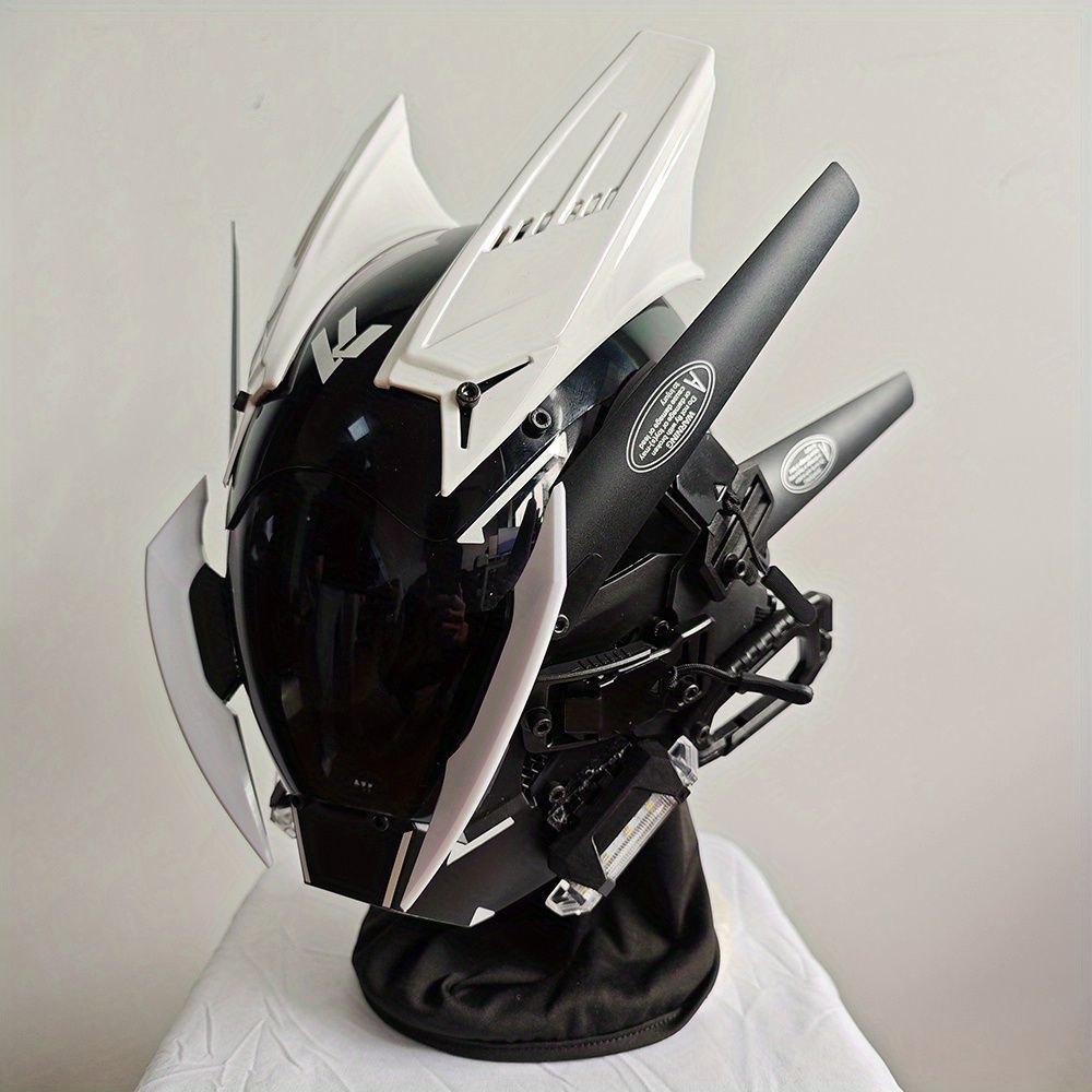 仮装 イベント ハロウィーン サイバーパンク マスク コスプレ ヘルメット LEDマスク ハロウィンコスプレマスク 黒い侍マスク 機甲ますく パーテイお面 男女兼用 文化祭 学園祭 舞踏会 ハロウィン ハロウィン 変装 プラスチック かっこいい 未来的 白 WWW_IBETON_RU