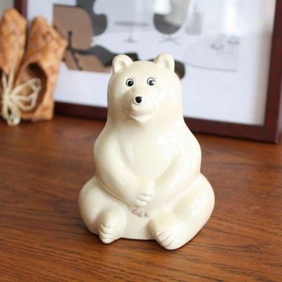 ブルーマフラー付き しろくま貯金箱 Polar Bear(ポーラーベアー