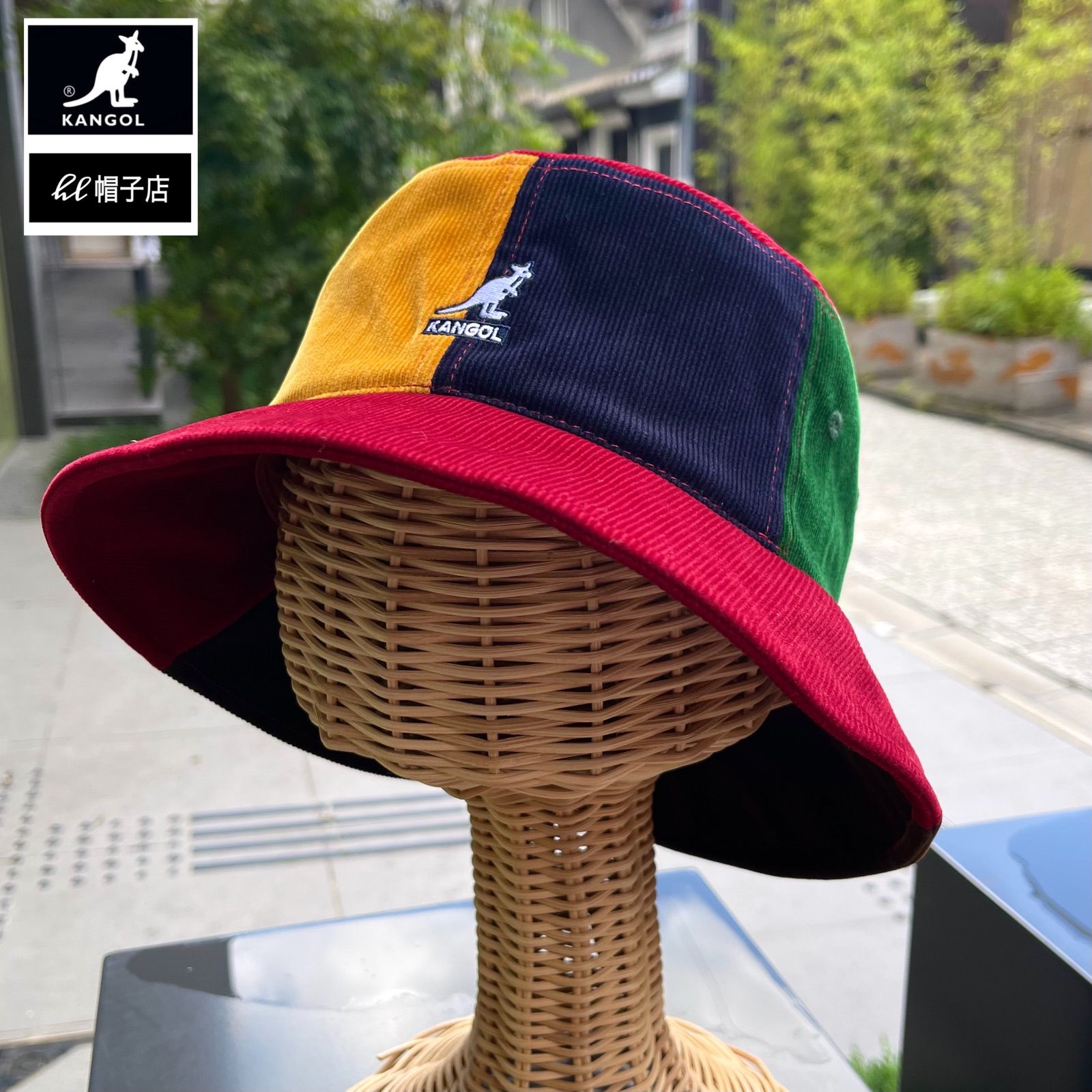 人気海外一番 KANGOL ベル型ハット コーデュロイ ブラウン系 Lサイズ