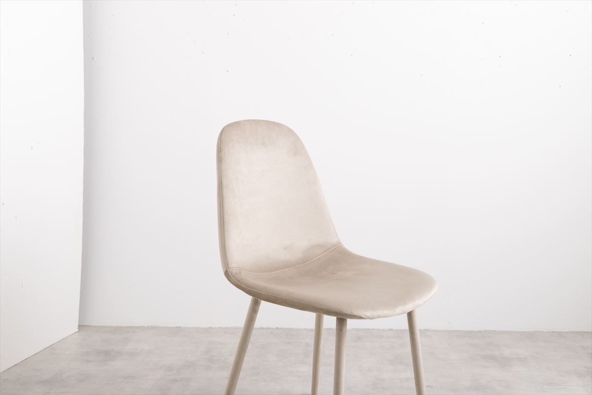 2点セット】Tina 幅60cm カフェテーブル+ベロアチェア