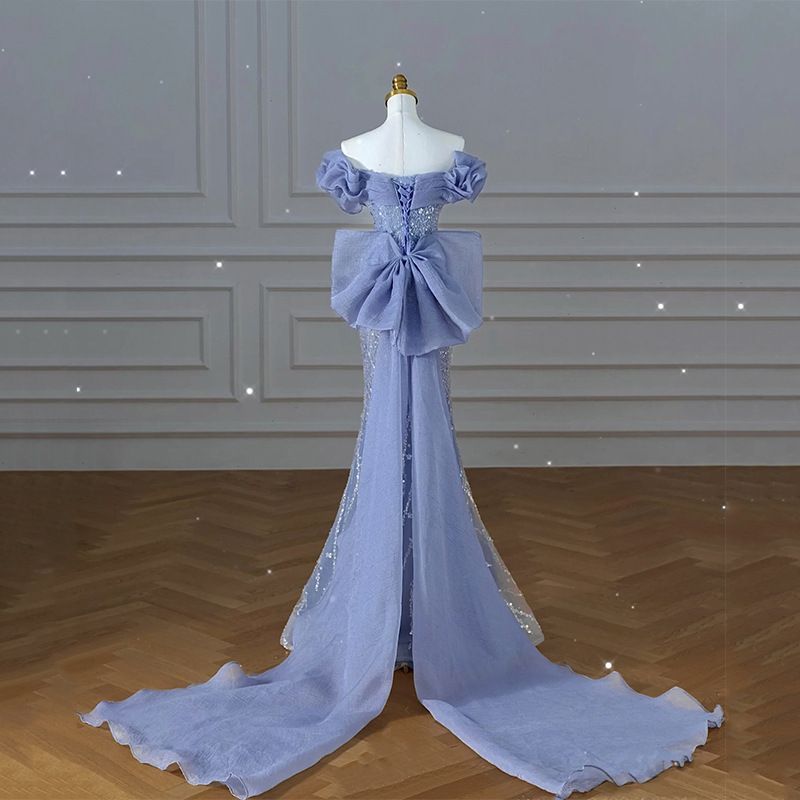 送料無料 重工ビーズ刺繍人魚ラインドレス｜高定・敬酒服・年会