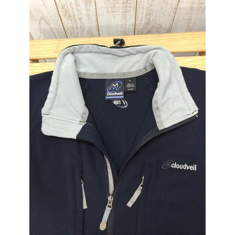 ■cloudveil クラウドベイル■ストレッチ ソフトシェル パーカー■メンズ S ブラック 黒■フード ジャケット アウトドア 登山 ファスターン CLOUDVEIL クラウドベイル ソフトシェルジャケット フィールド ソフト