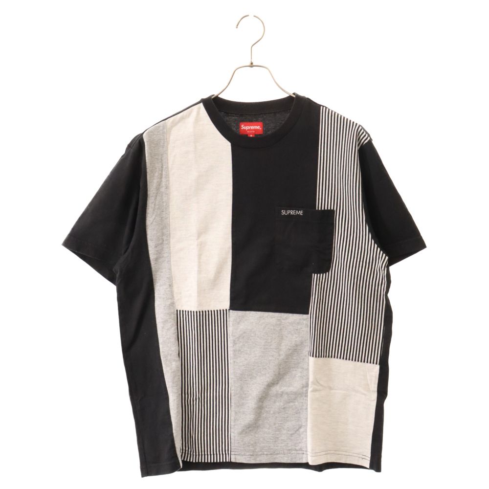 SUPREME (シュプリーム) 20SS Patchwork Pocket Tee パッチワーク ポケット 半袖 Tシャツ ブラック/グレー