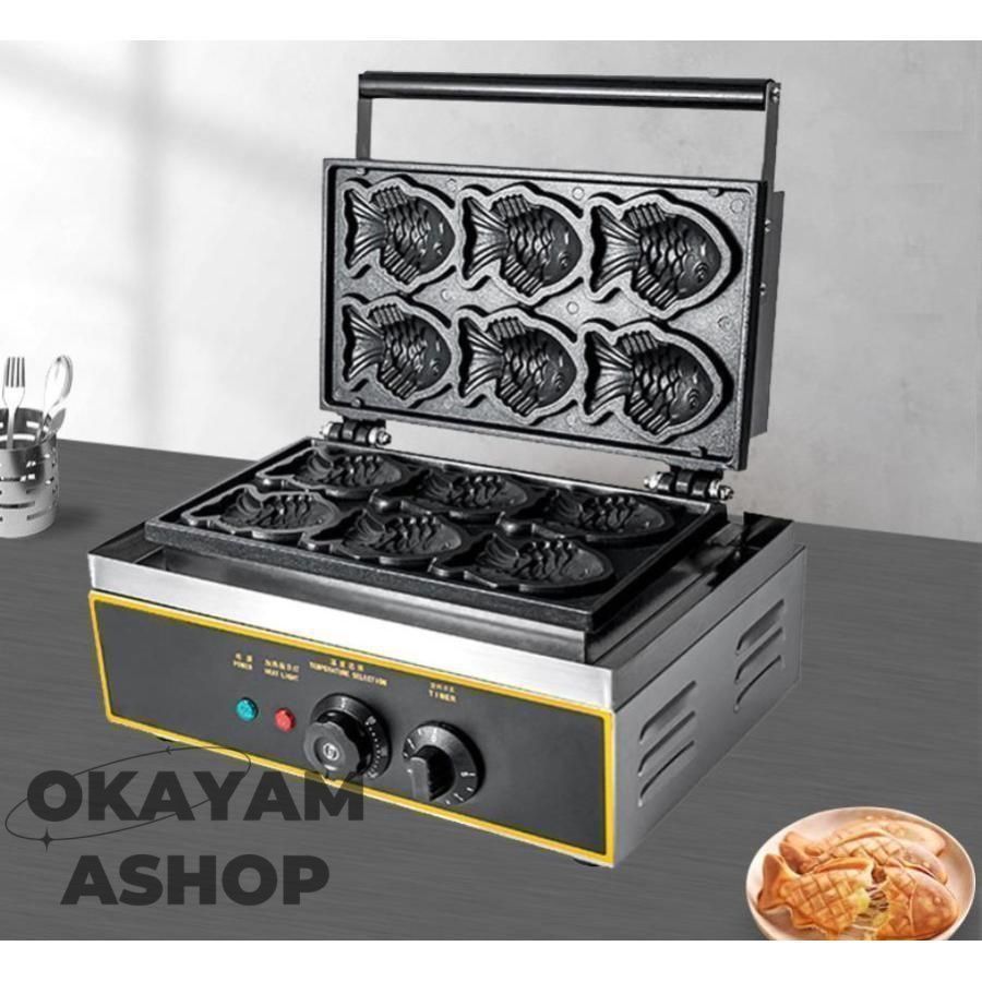 高品質 屋台 ファーストフード機器 業務用 たい焼き機 一度に6個成型
