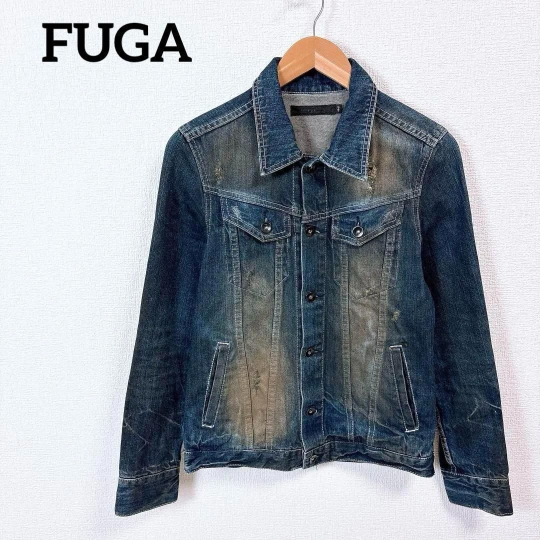 FUGA フーガ ダメージ加工 デニムジャケット 44