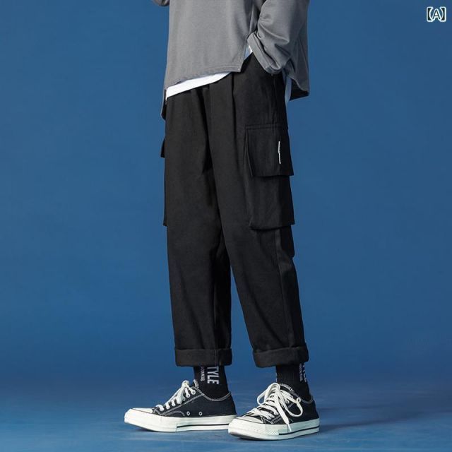 M [4XL]メンズ ファッション 服 オシャレ シンプル 大人 かっこいい 大きいサイズ ストリート 紳士服 カジュアル 長ズボン 韓国スタイル ベルベット 厚手 ストレート レッグ ]メンズ ファッション 服 オシャレ シンプル [4XL]メンズ