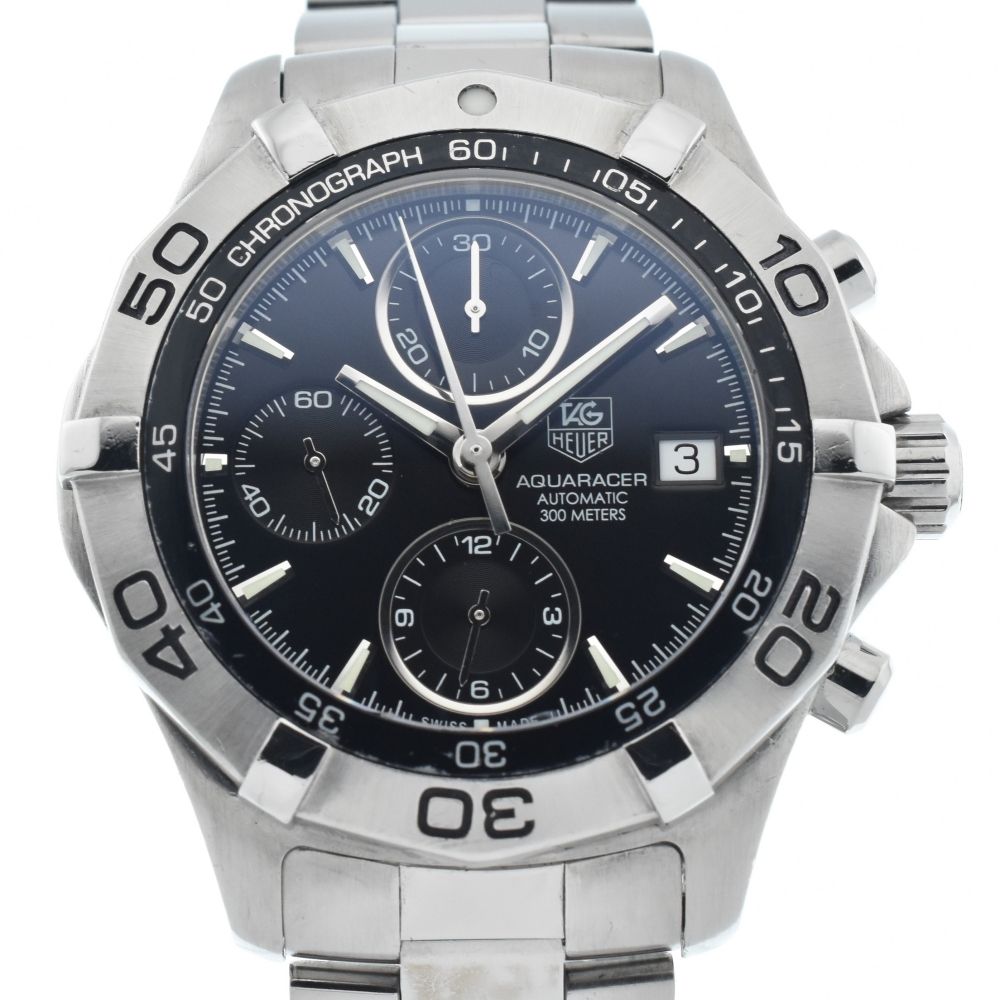 タグホイヤー TAG HEUER CAF2110.BA0809 アクアレーサー クロノグラフ 自動巻き メンズ良品 R#135558